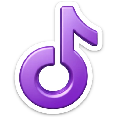 Purple and Cian Symbol of TikTok  sticker