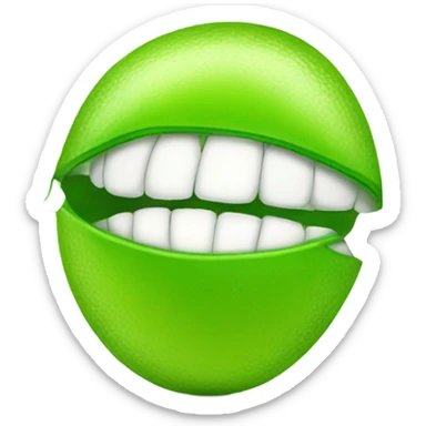 Mouth with a lime  sticker