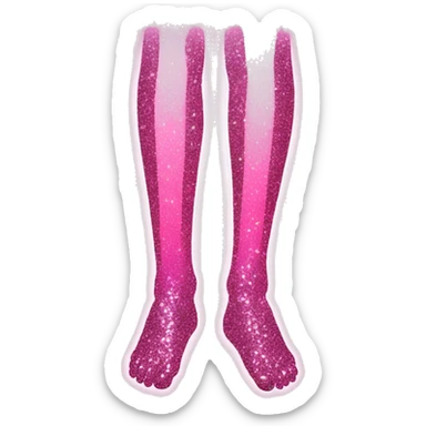 Pink ombre leg XRAY with glitter  sticker