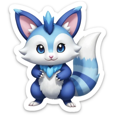 Shiny Pastel Furret-Meowstic-Zangoose-Hybrid (Full body) sticker