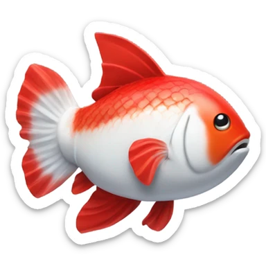 A fish with boxing gloves  sticker