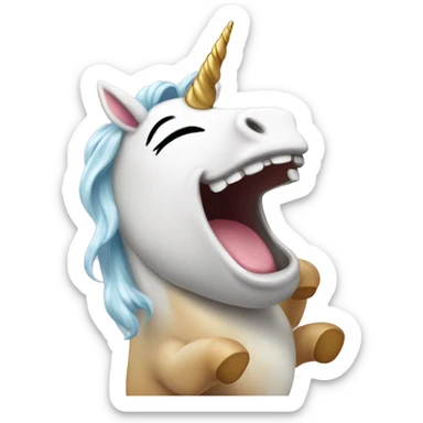 Me laughing at a unicorn sticker