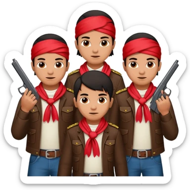 Norteño street gang repping gang signs and guns sticker