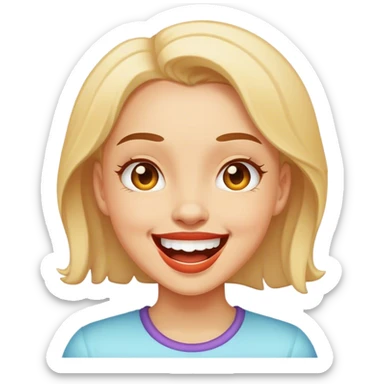Girl joking sticker
