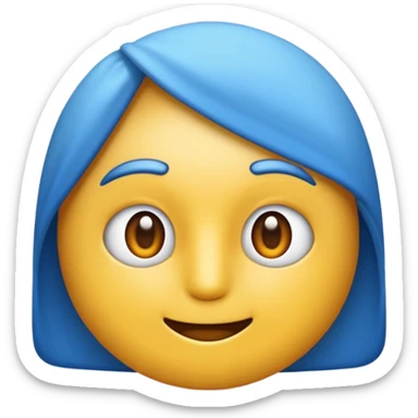 Ortasında beyaz bir tik işareti bulunan, kenarları ise küçük mavi üçgenlerle çevrili, tırtıklı bir rozet emojisi.Verified Badge sticker