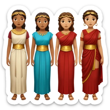 mujer cartagineses y romanos cuerpo entero sticker