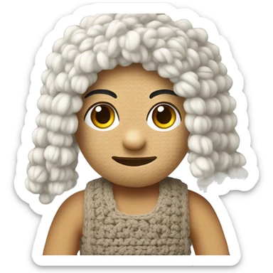 Tejedora de crochet sticker