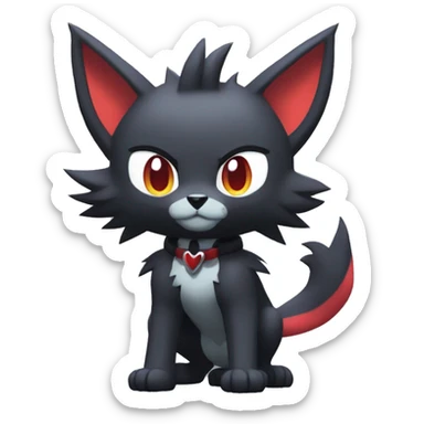  Kawaii Edgy Cool Beautiful Poochyena-Torracat-Litten-Zorua-Zoroark full body sticker
