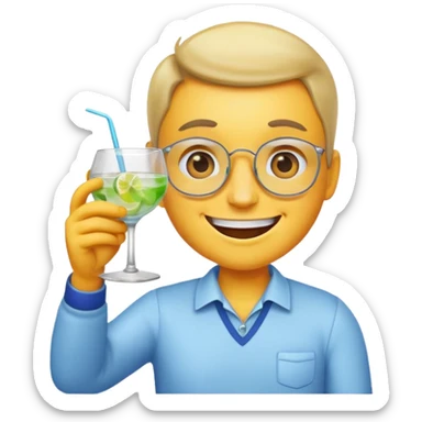 Make emoji character and hand out shooting gin sticker