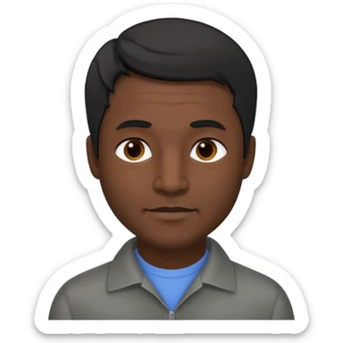 50 yr old man mostly black hair with 25% some grey, side swept part,  sticker