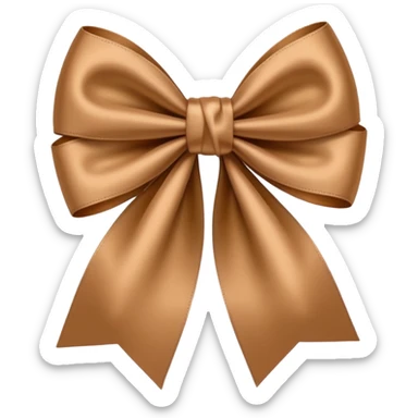 Light brown bow sticker