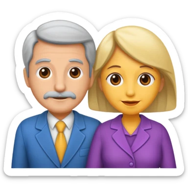 pareja mayor de edad sticker
