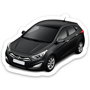 hyundai solaris I 2010 black color sticker