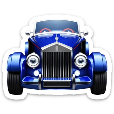  Shining Darth Vader themed 1934 style Rolls Royce scary Halloween monster rc car racing roadster dark blue futuristic headlights  sticker