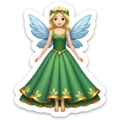 Una pradera con muchas setas y hadas sticker