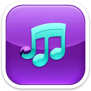 Purple and Cian Symbol Spotify app sticker