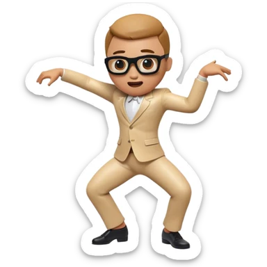 Cinematic Realistic Gangnam Style Pop Culture Emoji, showcasing a playful, iconic portrayal inspired by the hit song rendered with dynamic textures and fun, energetic lighting. sticker
