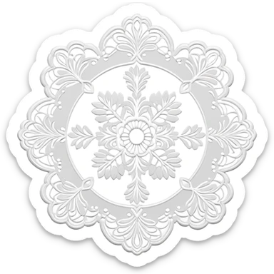 Romantic lace doily sticker