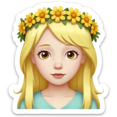 Chica con pelo amarillo sticker