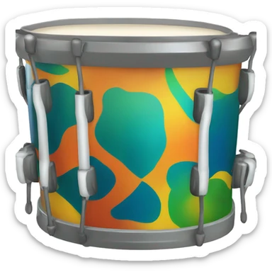 Colorful Jamaican steel drum  sticker