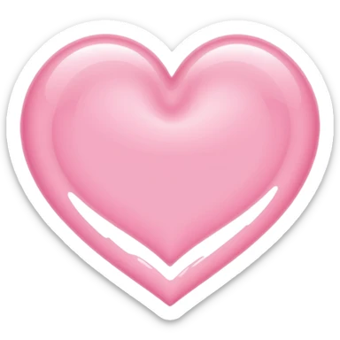 Light Pink Heart Shaped Wave sticker