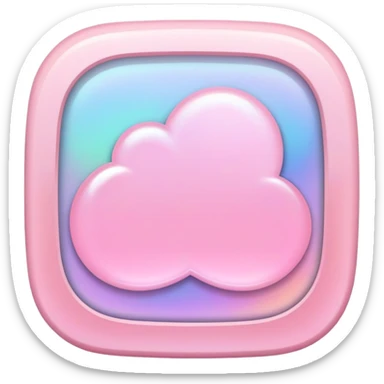 Iridescent pastel pink formal elegant sophisticated cultured neat pretty beautiful nifty app icon sticker