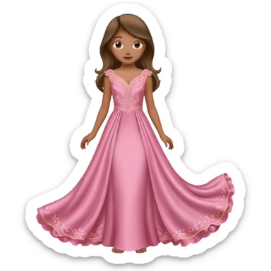 Gown in pink for kids sticker