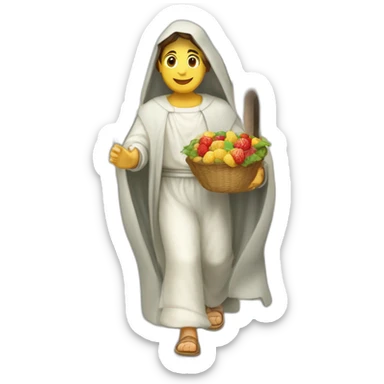 peregrinas caminando por el coto de doñaña para ver a la virgen del rocio sticker