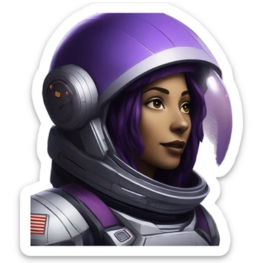 Tali’Zorah vas Normandy mass effect as a astronaut  sticker