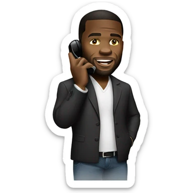 50 Cent on a Phone call sticker