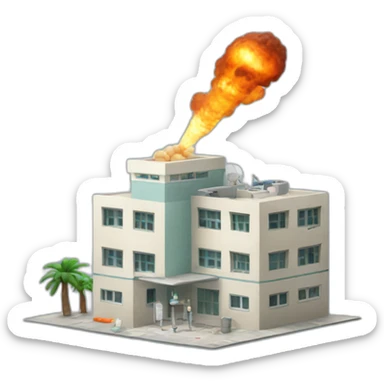 Palestinian hospital airstrike sticker