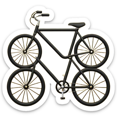 Create a Telugu Desam Party (TDP) flag emoji: bright solid yellow background, simple black bicycle icon in the center. Flat emoji style, bold colors, clean edges, no text, no gradients, no shadows. Square 1:1 ratio, transparent background, minimal and clear like a system emoji. sticker