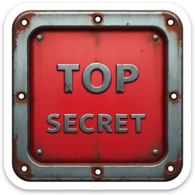 top secret sign sticker