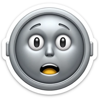 buffering symbol with a frustrated face sticker