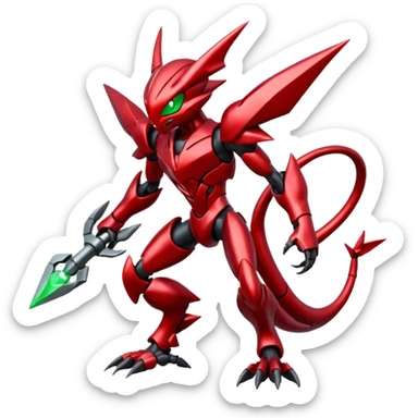 Scizor-Bisharp-Fakémon-hybrid-creature (full body)  sticker