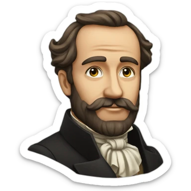Jules Ferry avec se barbe bien distinctif sticker