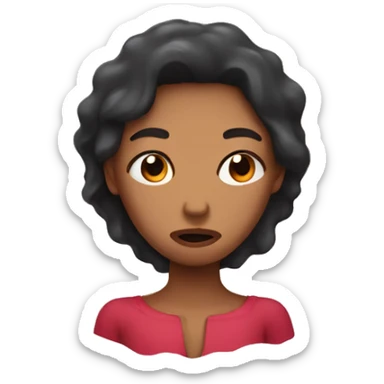 Person with period cramps sticker