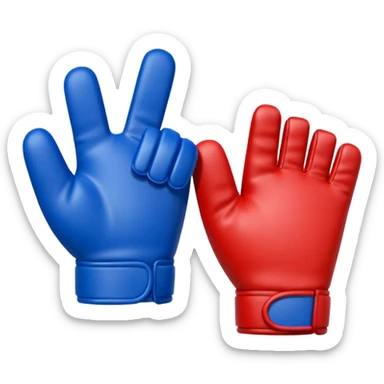  #1 glove nfl thumbs up   in blue (#00A3E0) and red (#F9423A)  sticker