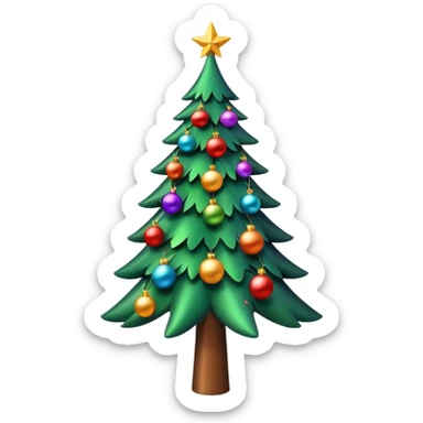 tall christmas tree sticker