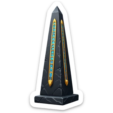 Black Egyptian Obelisk sticker