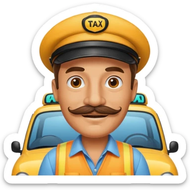 taxi driver sticker