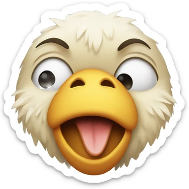 chiken crying sticker