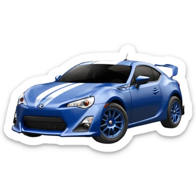 Extremely Distressed dented rusty old Extended wheelbase 2013 scion fr-s dark matte blackened blue 4wd monster Baja California desert silver-wheeled stadium racer  sticker