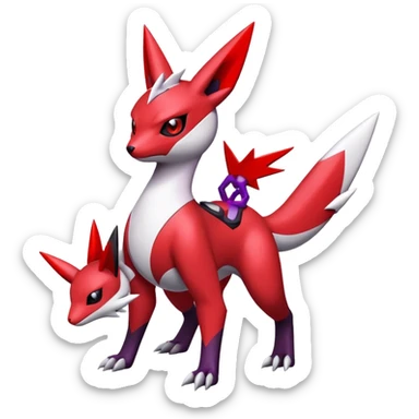  Cute Guilmon-Latias-Zangoose-Umbreon-Fakémon-hybrid-creature (full body)  sticker