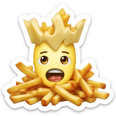 Poutine en super sayen sticker