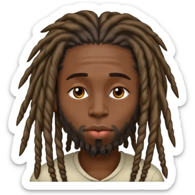 Black man kissing face with dreads sticker