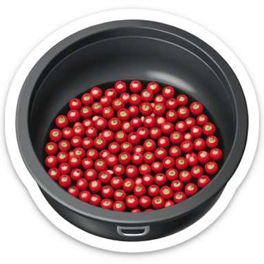 Un tamis avec des trous pour séparer les épicarpes des baies de sichuan des graines noires sticker