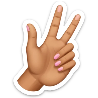 shaka hand but make the thumb and pinky almost touching sticker