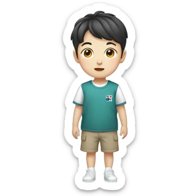 korea boy child twin sticker