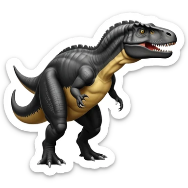 Fully black giganotosaurus  sticker
